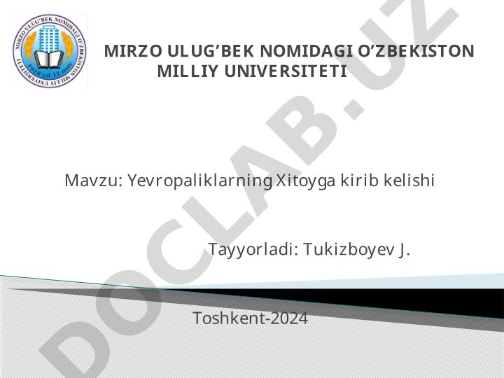 Yevropaliklarning Xitoyga kirib kelishi