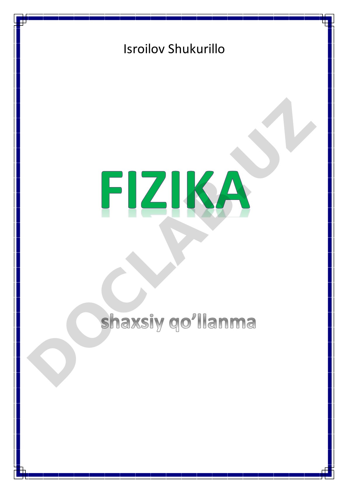 Kinematikadan asosiy formulalar va masalalar