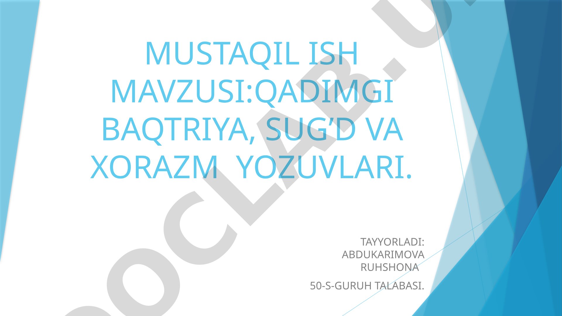 Qadimgi Baqtriya, Sug'd va Xorazm yozuvlari