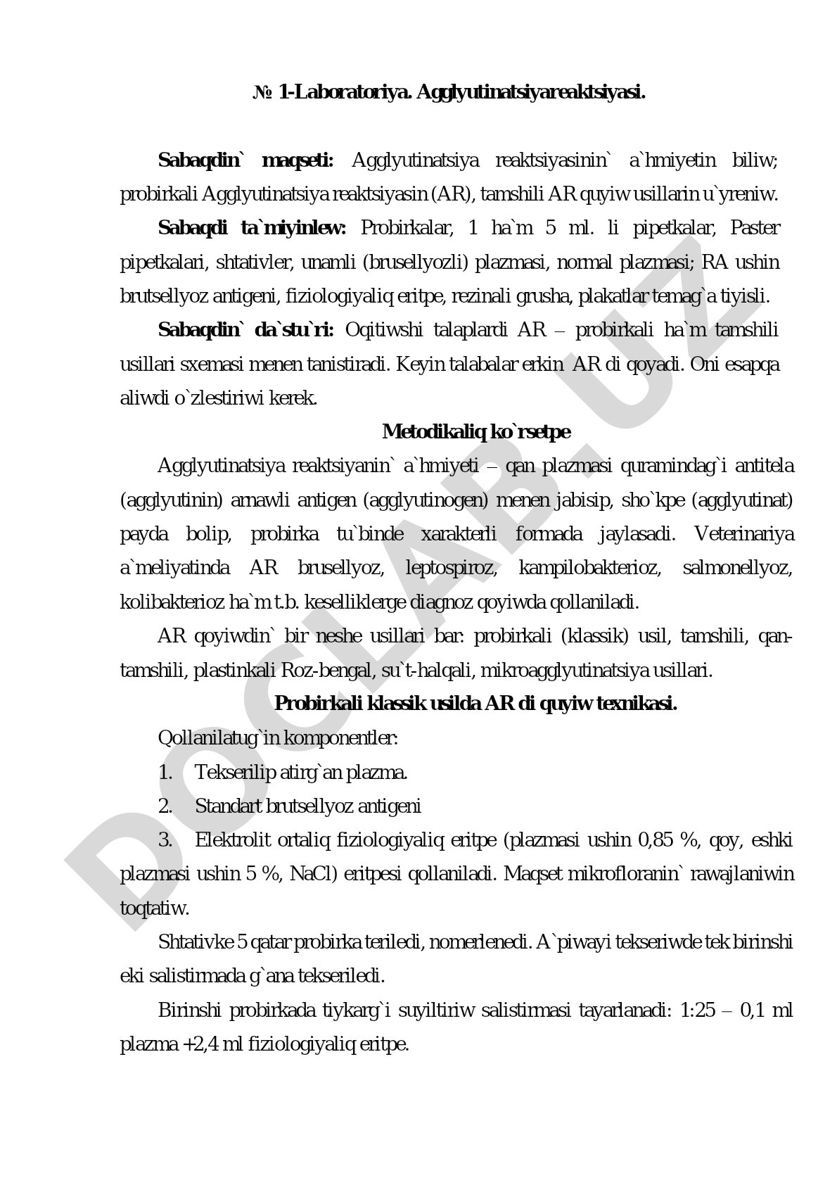 Agglyutinatsiya reaktsiyası