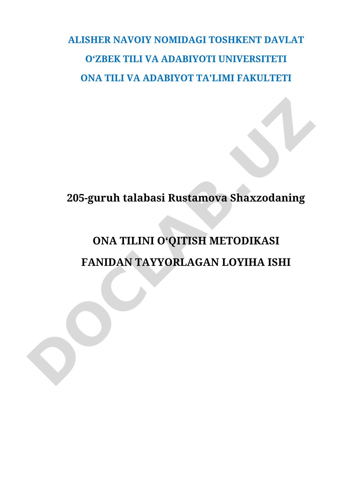 Ona tilini o'qitish metodikasining tarixiy taraqqiyoti