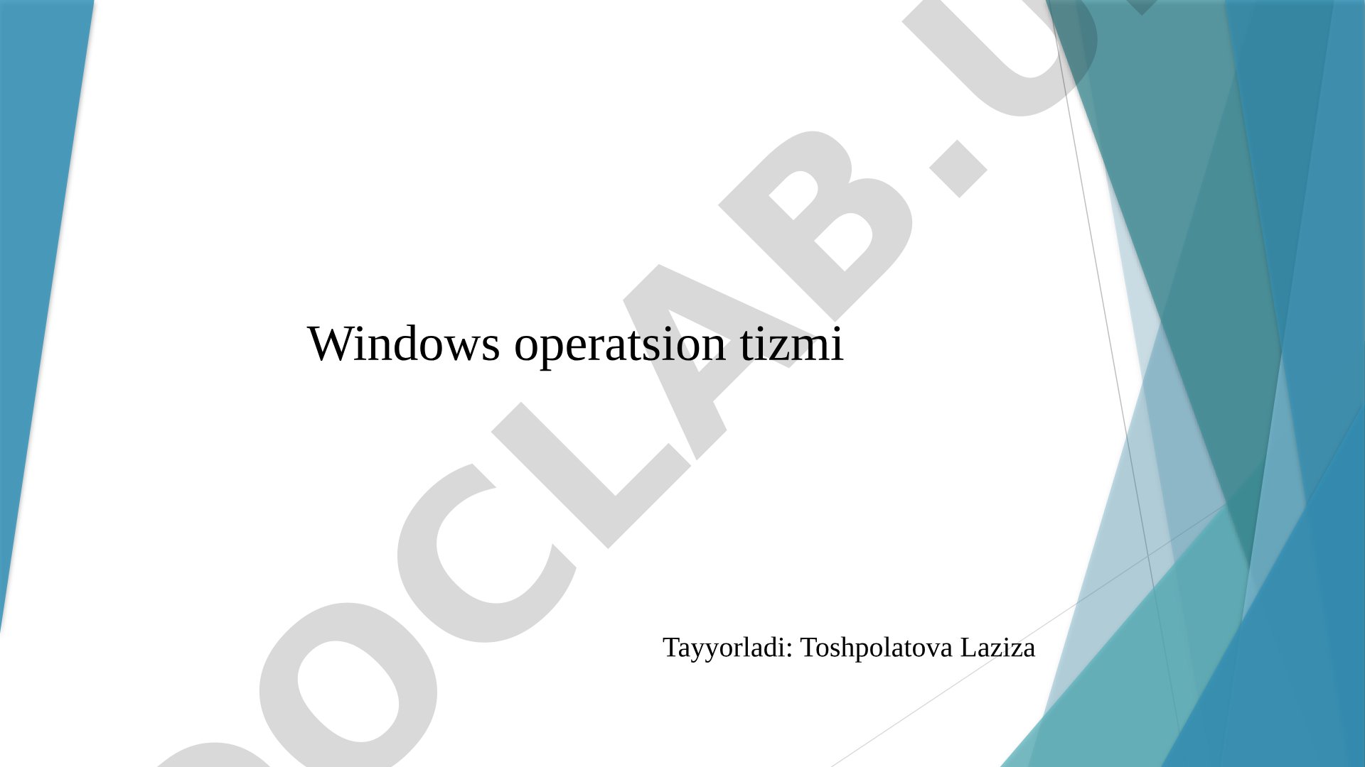 Windows operatsion tizimi va Microsoft mahsulotlari haqida