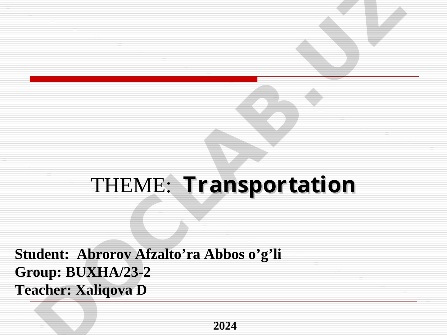 Transportation 2024