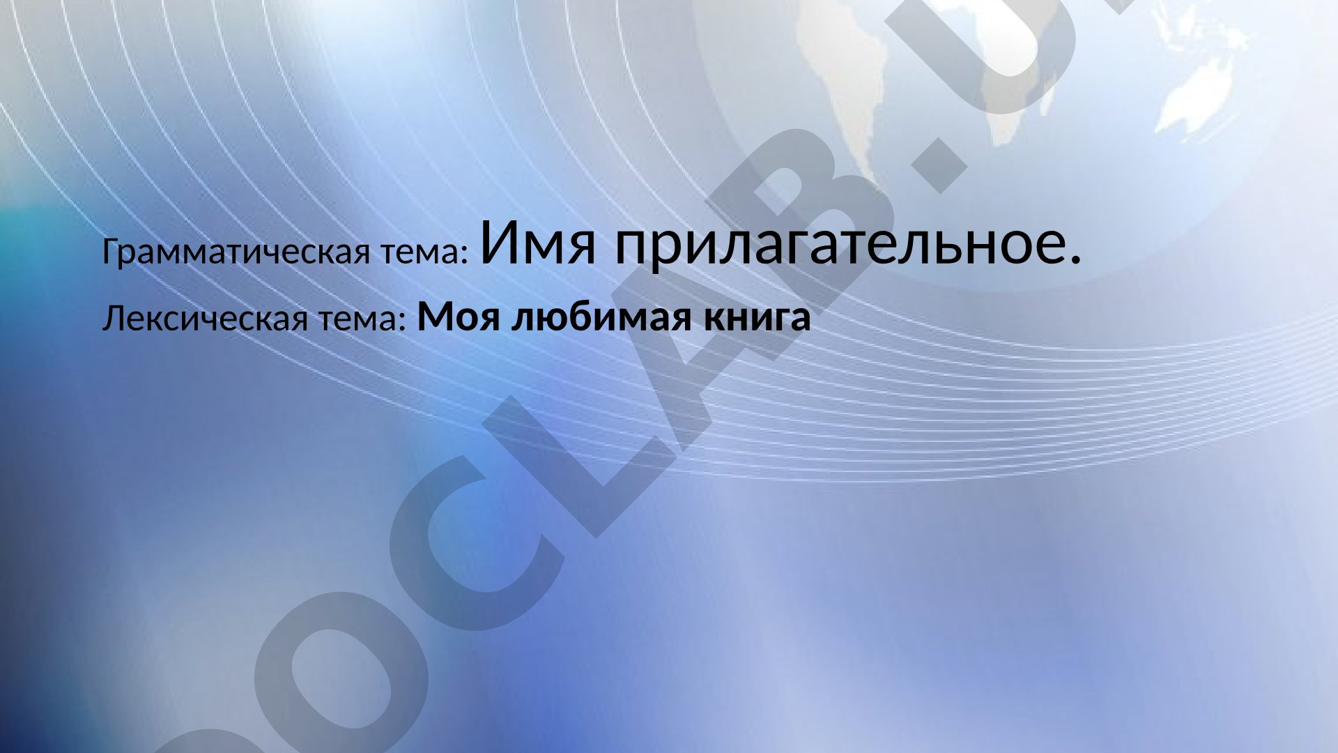 Имя прилагательное. Моя любимая книга