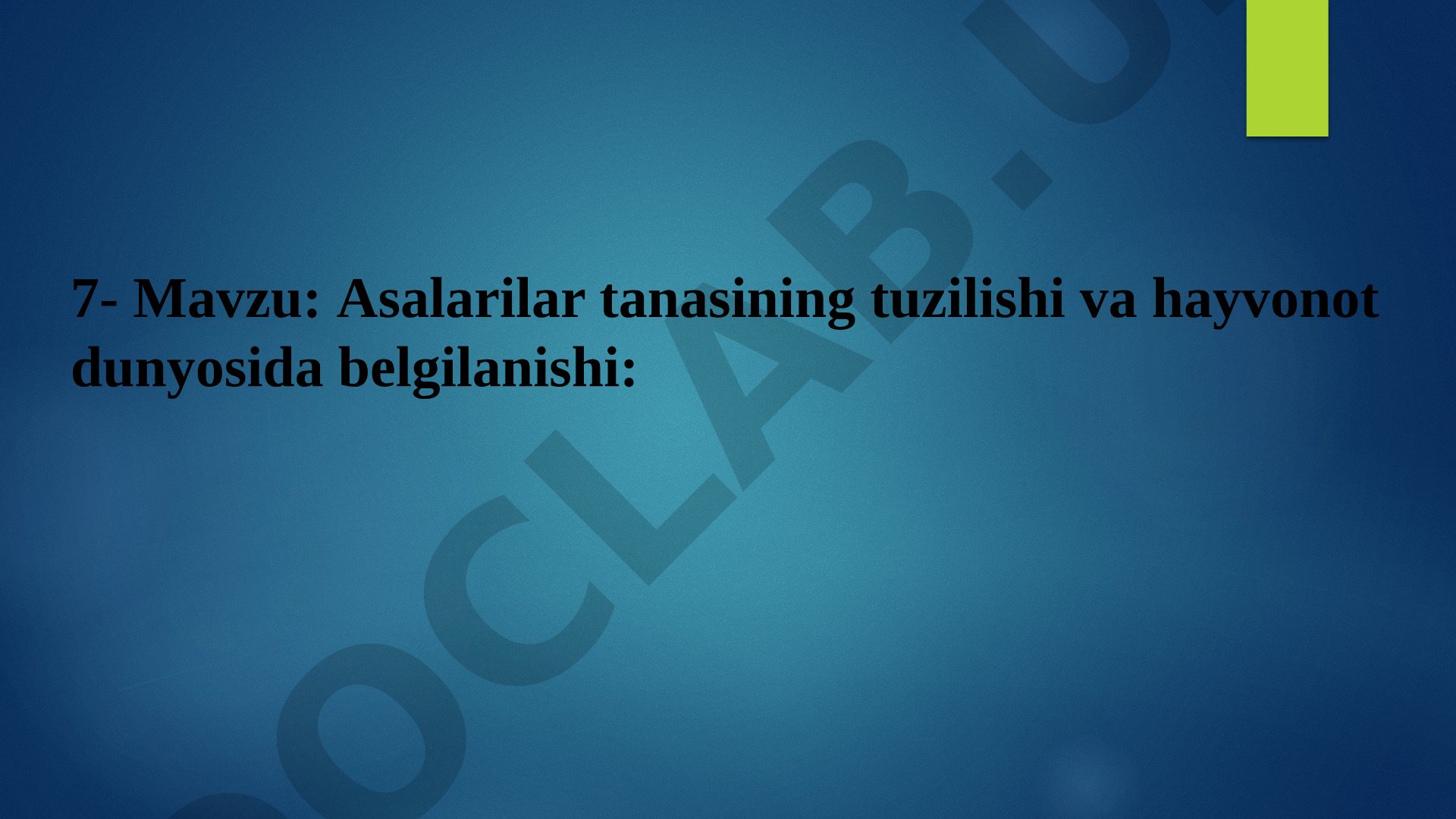 Asalarilar tanasining tuzilishi va hayvonot dunyosida belgilanishi