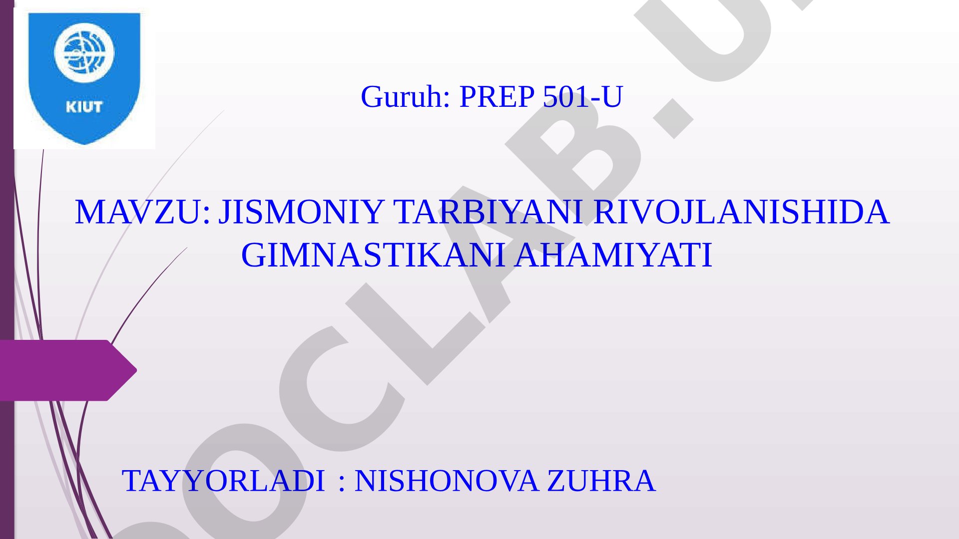 Jismoniy tarbiyani rivojlanishida gimnastikani ahamiyati