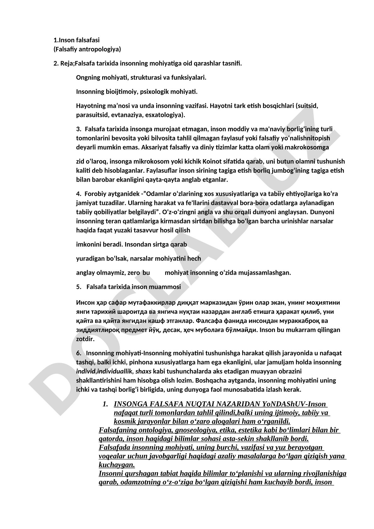 Inson falsafasi (Falsafiy antropologiya)