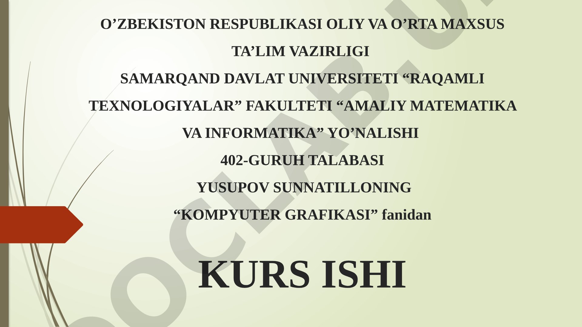 Corel Draw yordamida kompyuter grafikasini yaratish