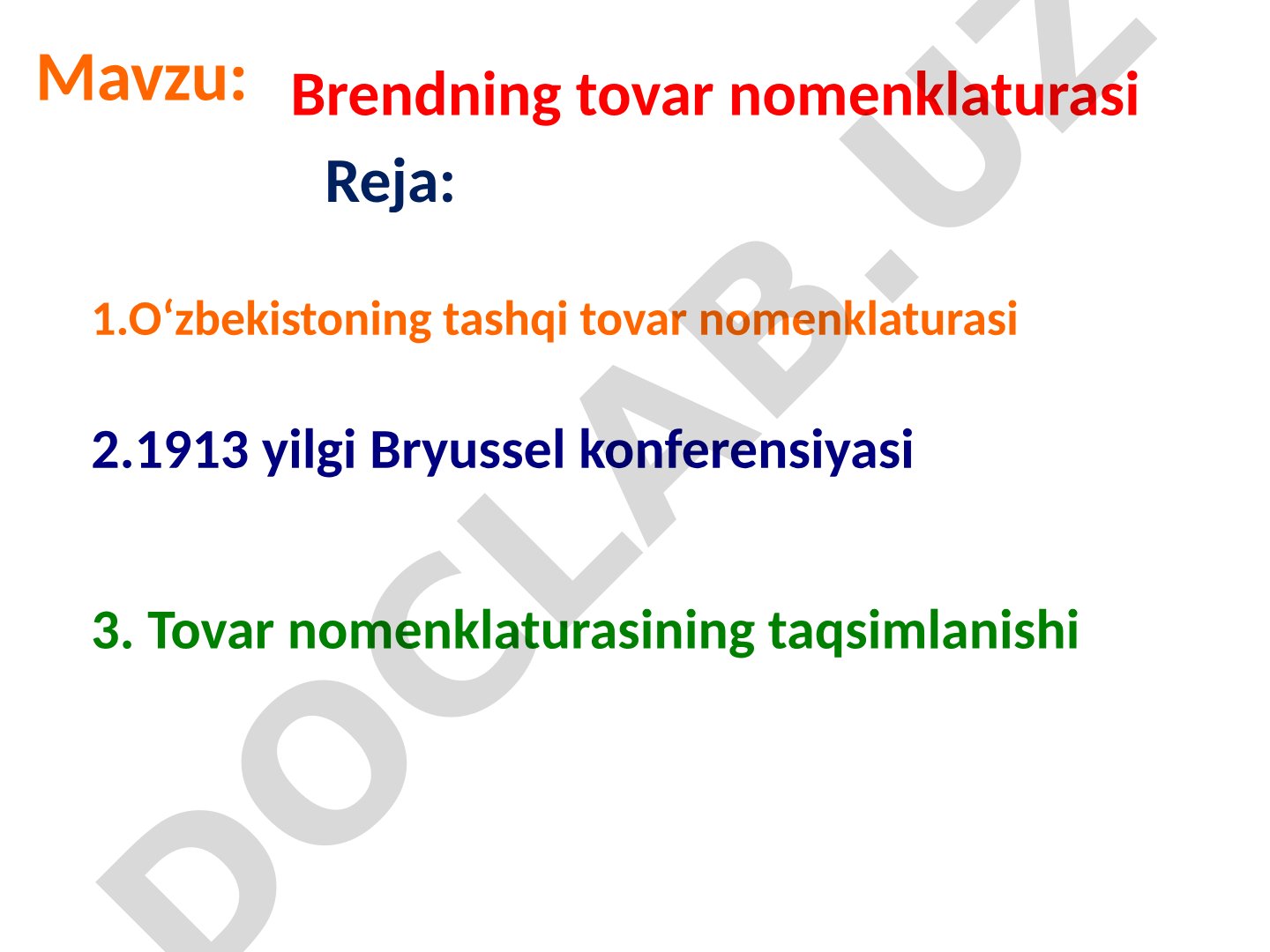 Tovar nomenklaturasi tushunchasi, tarixi va tashqi iqtisodiy faoliyatdagi ahamiyati