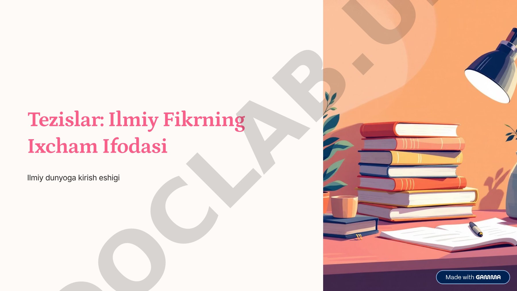 Tezislar: Ilmiy Fikrning Ixcham Ifodasi Ilmiy dunyoga kirish eshigi