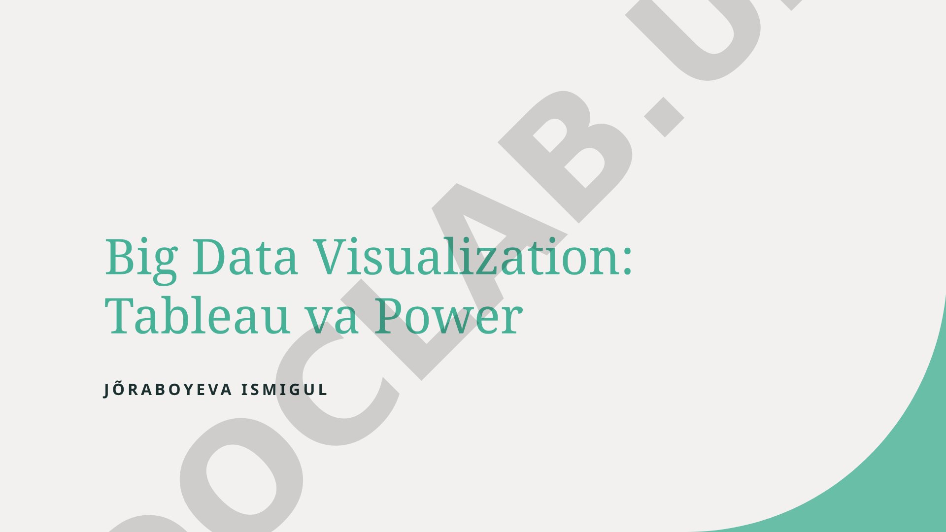 Big Data Visualization: Tableau va Power BI