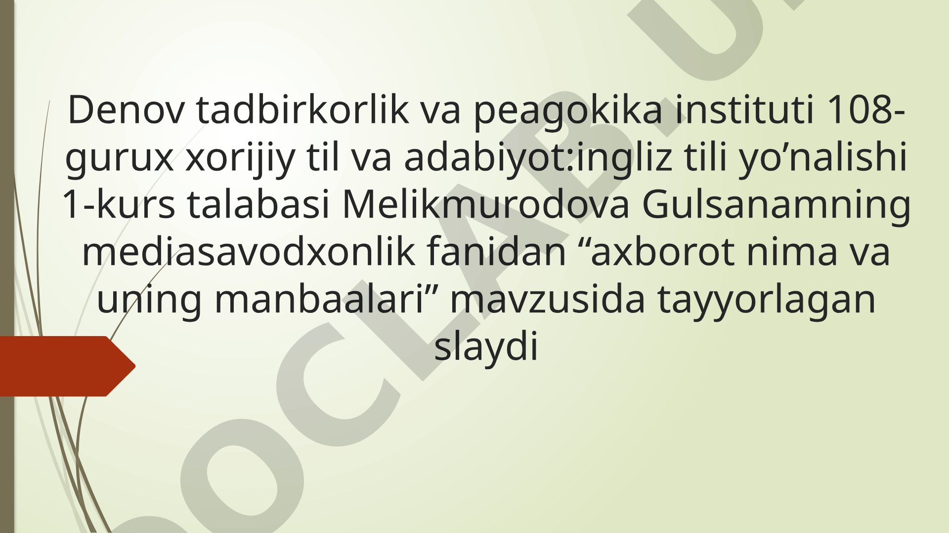 Axborot nima va uning manbaalari