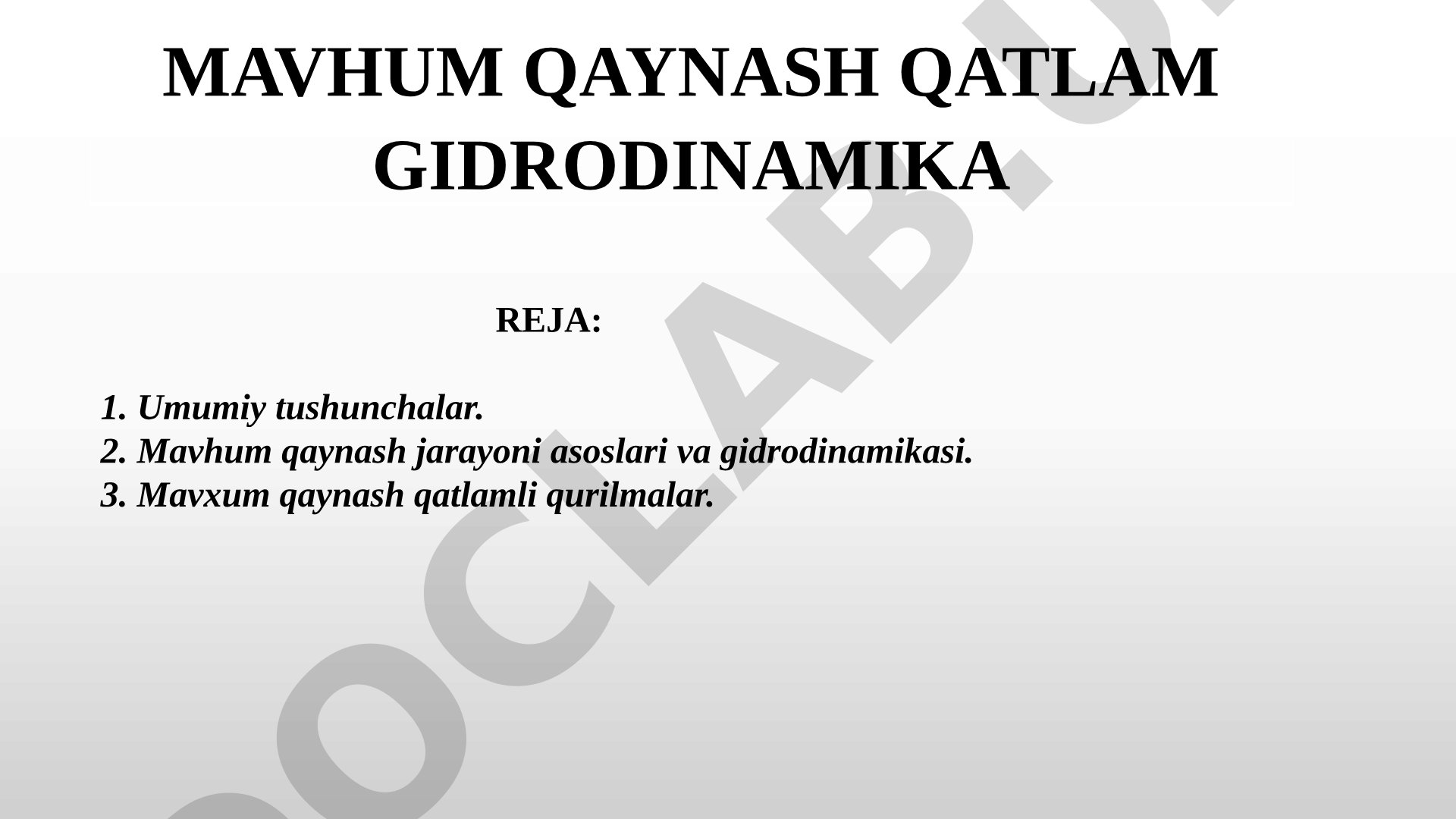 Mavhum qaynash qatlam gidrodinamikasi
