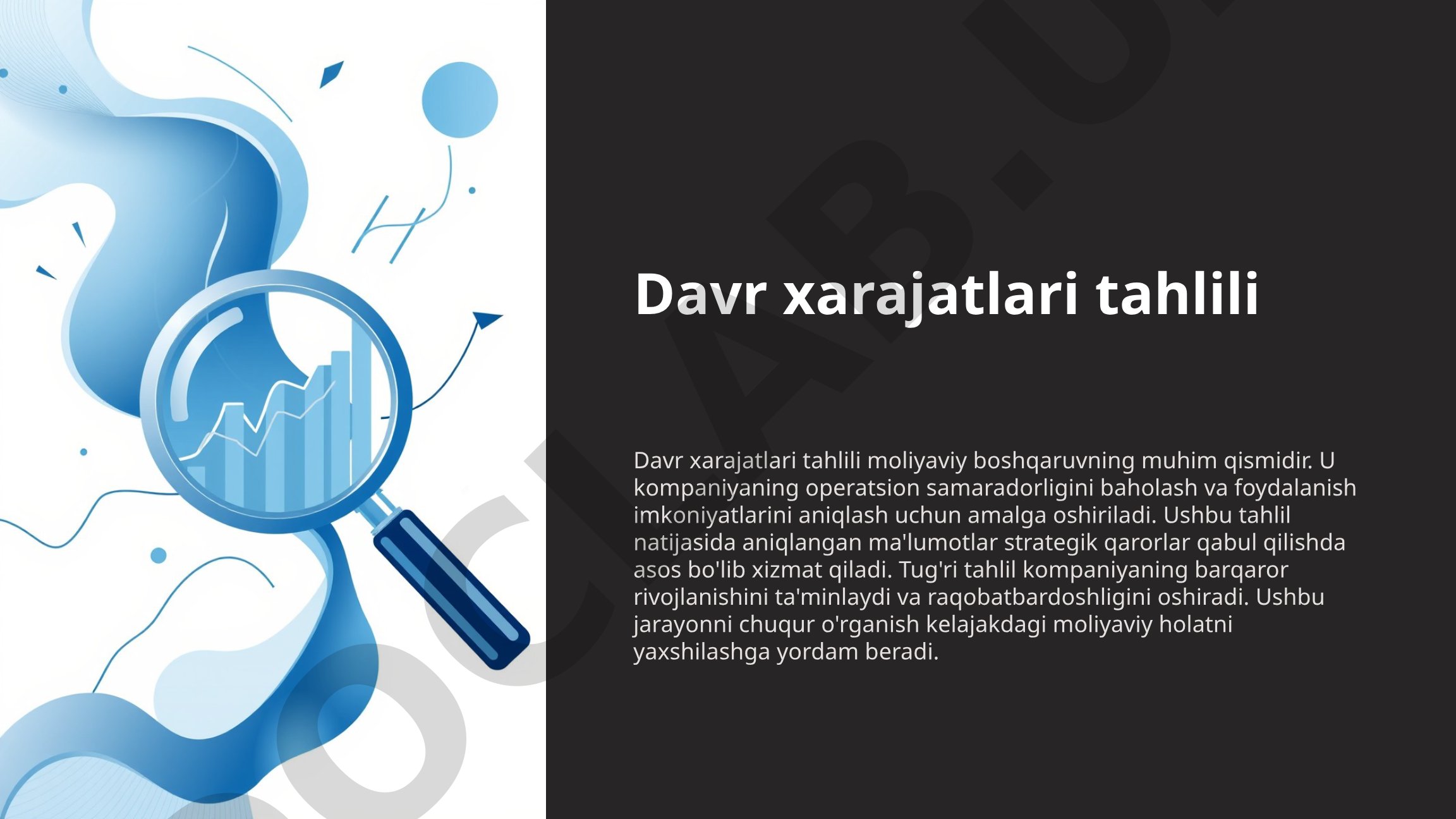 Davr xarajatlari tahlili