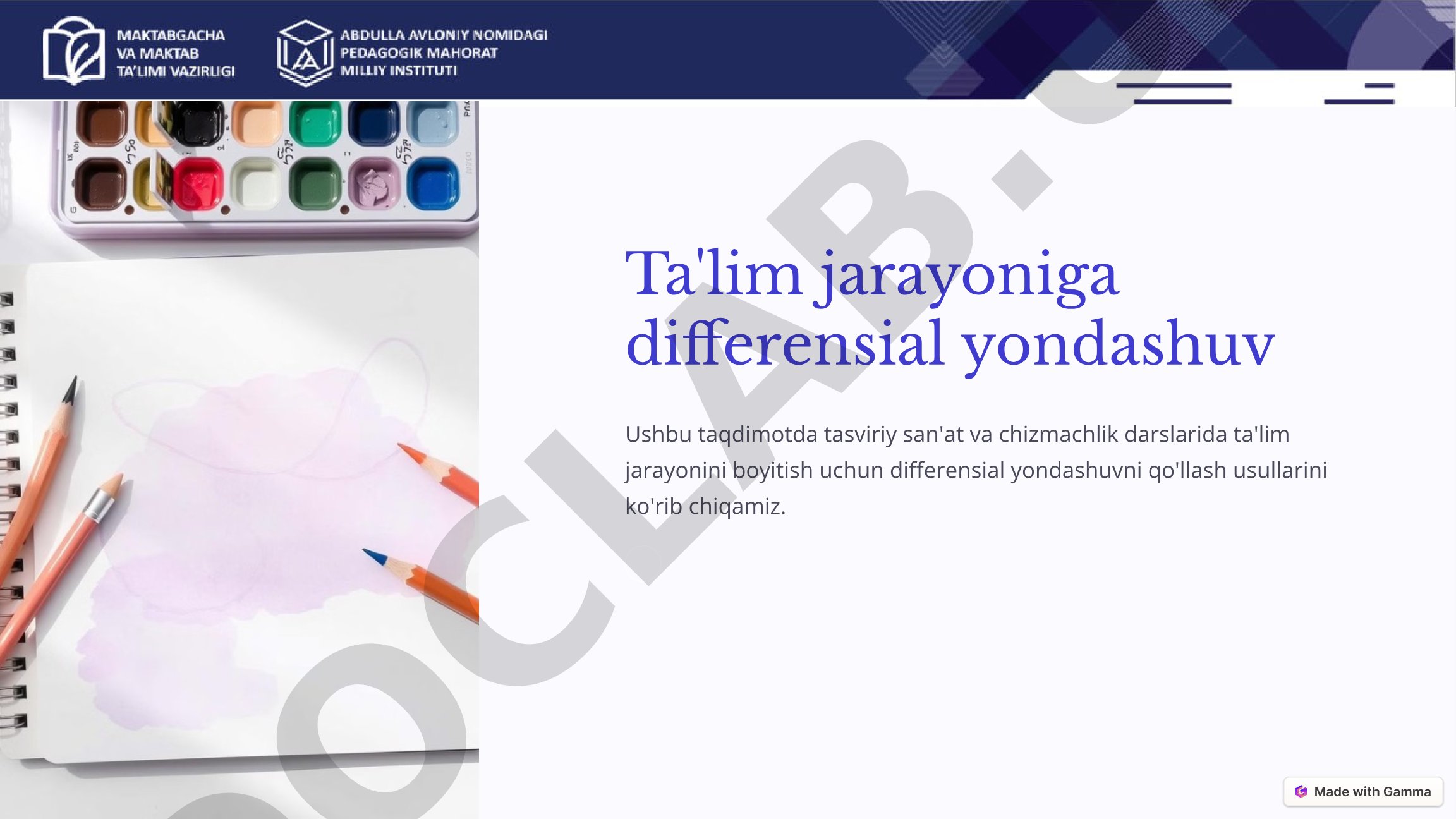 Ta'lim jarayoniga differensial yondashuv