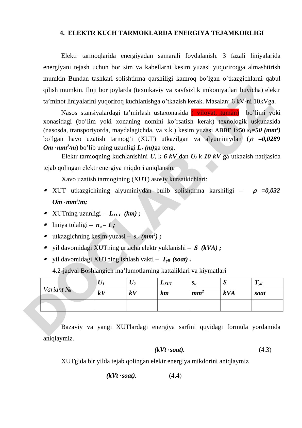 Elektr kuch tarmoqlarida energiya tejamkorligi