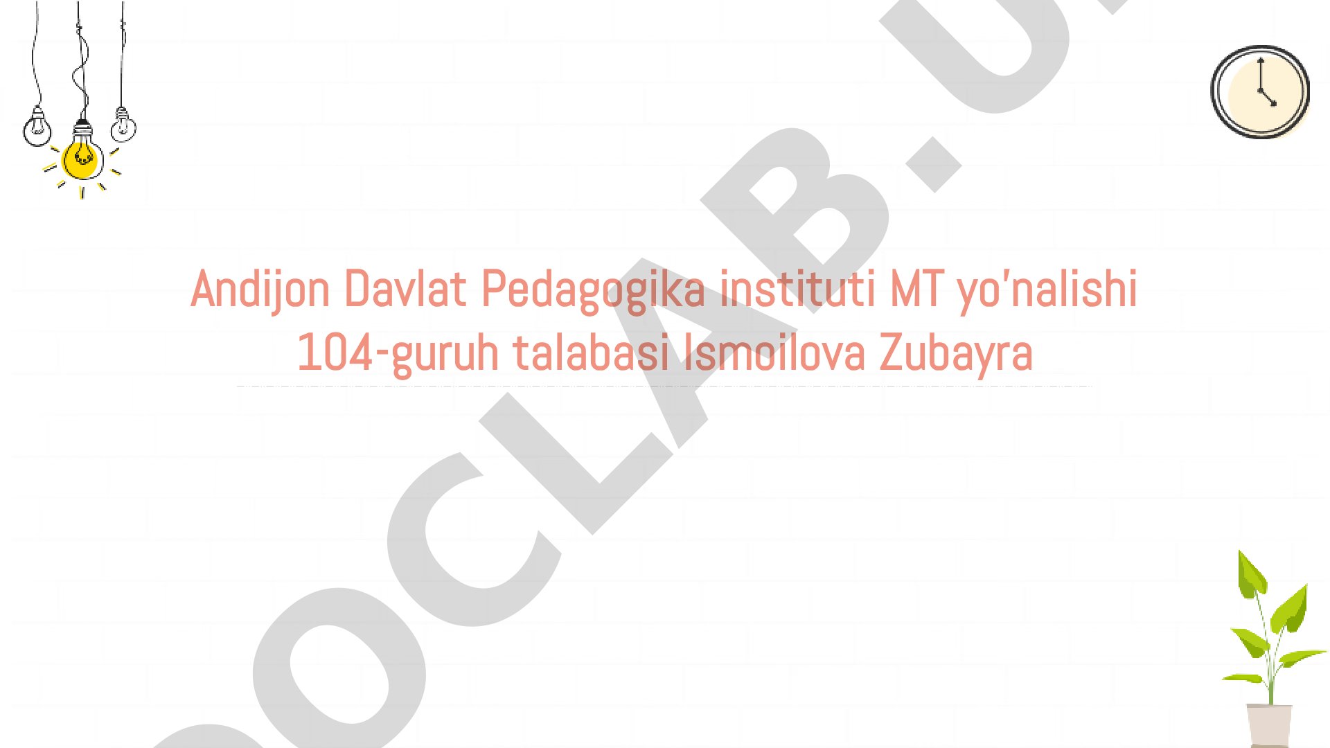 Maktabgacha yoshdagi bolalarning rivojlanishi va ta'lim tarbiyasining o'ziga xosligi