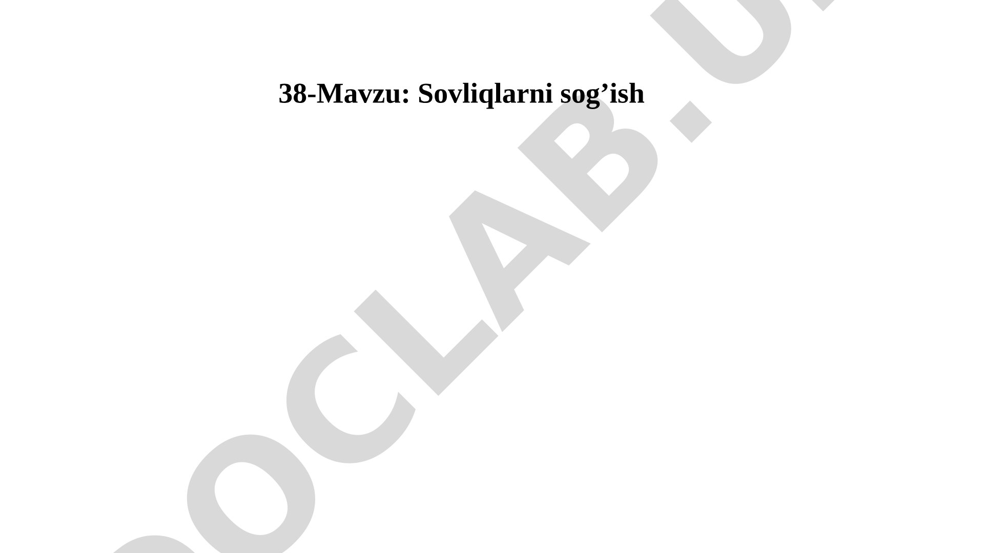 Sovliqlarni sog'ish