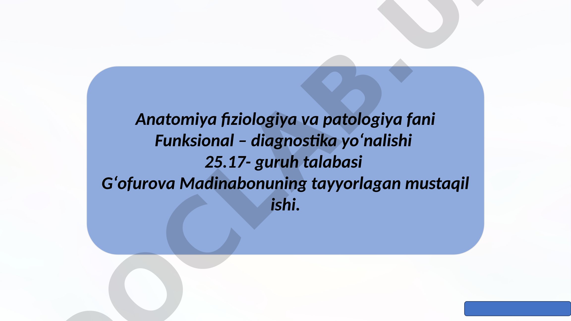 Suv va mineral tuzlar almashinuvi