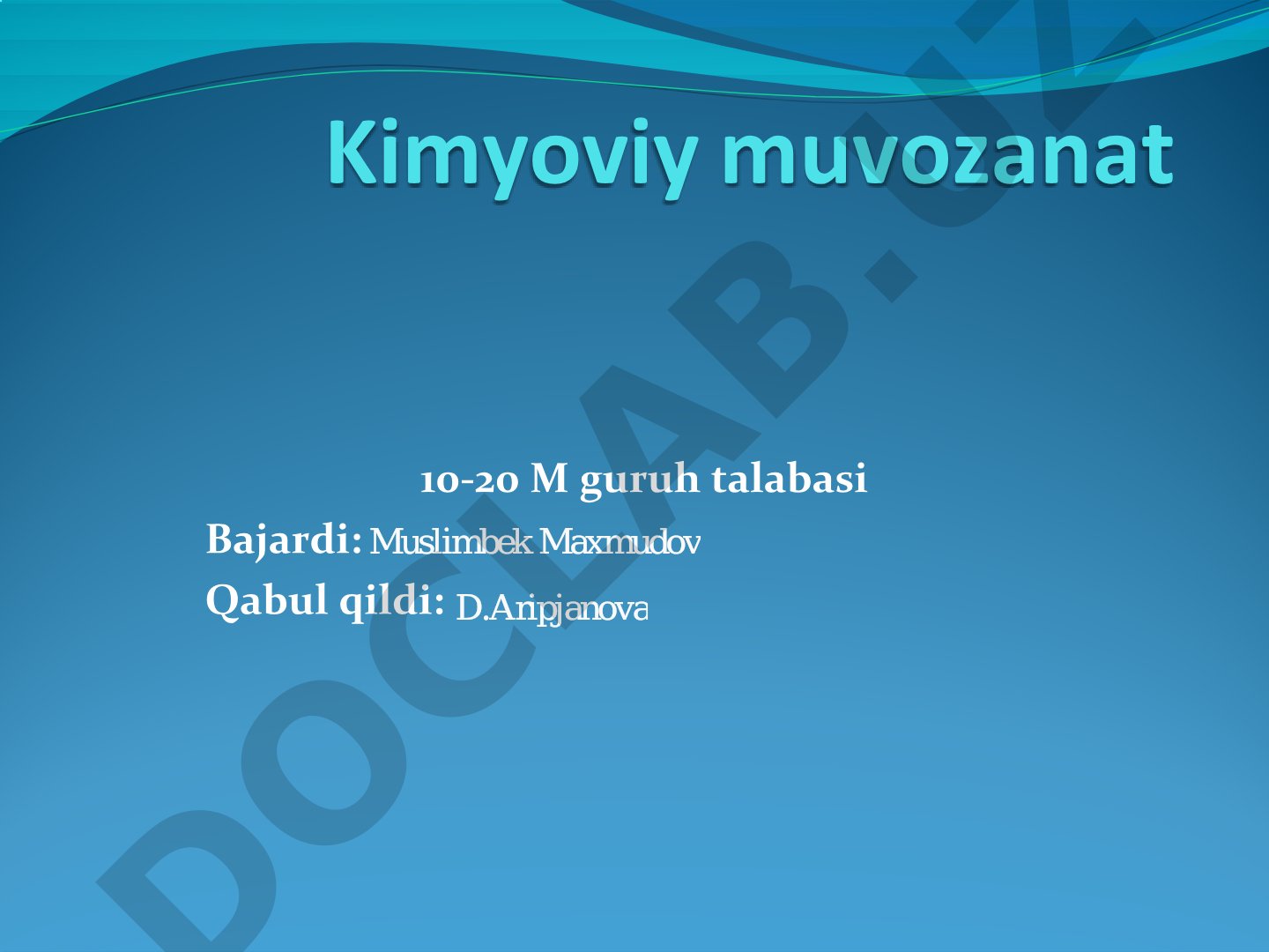 Kimyoviy kinetika, reaksiya tezligi omillari, muvozanat va Le-Shatelye tamoyili