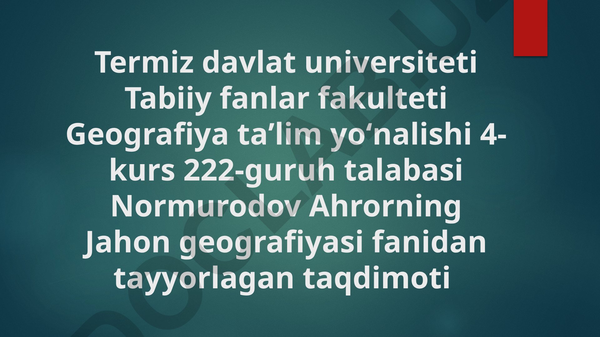 Oʻrta Osiyo tabiiy geografik oʻlkasining oʻsimliklari va hayvonot dunyosi