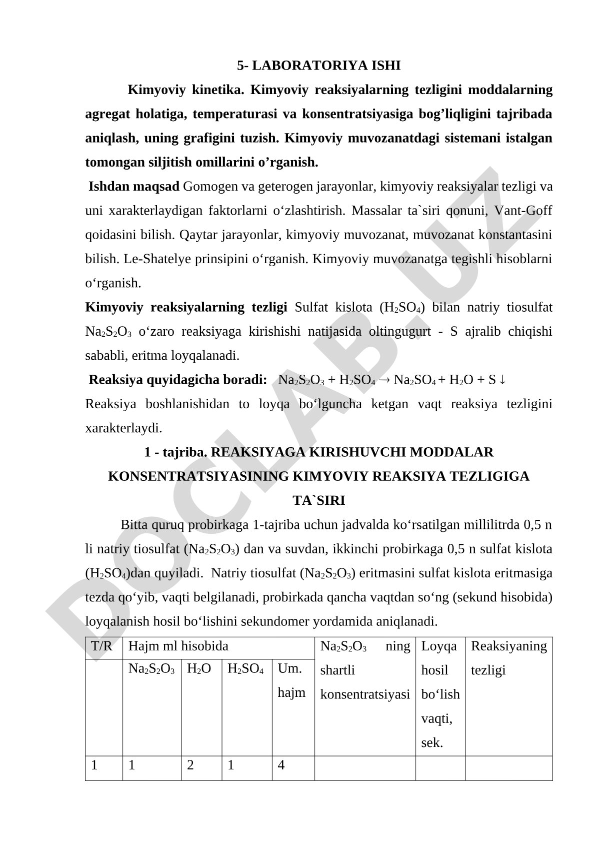 Kimyoviy kinetika: reaksiya tezligi va kimyoviy muvozanat