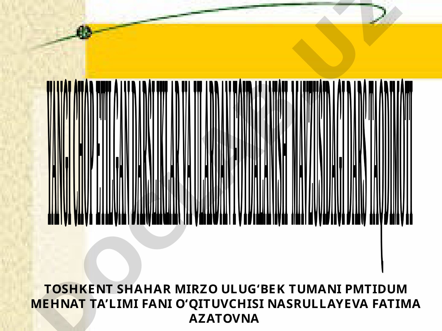 Yangi chop etilgan darsliklar va ulardan foydalanish