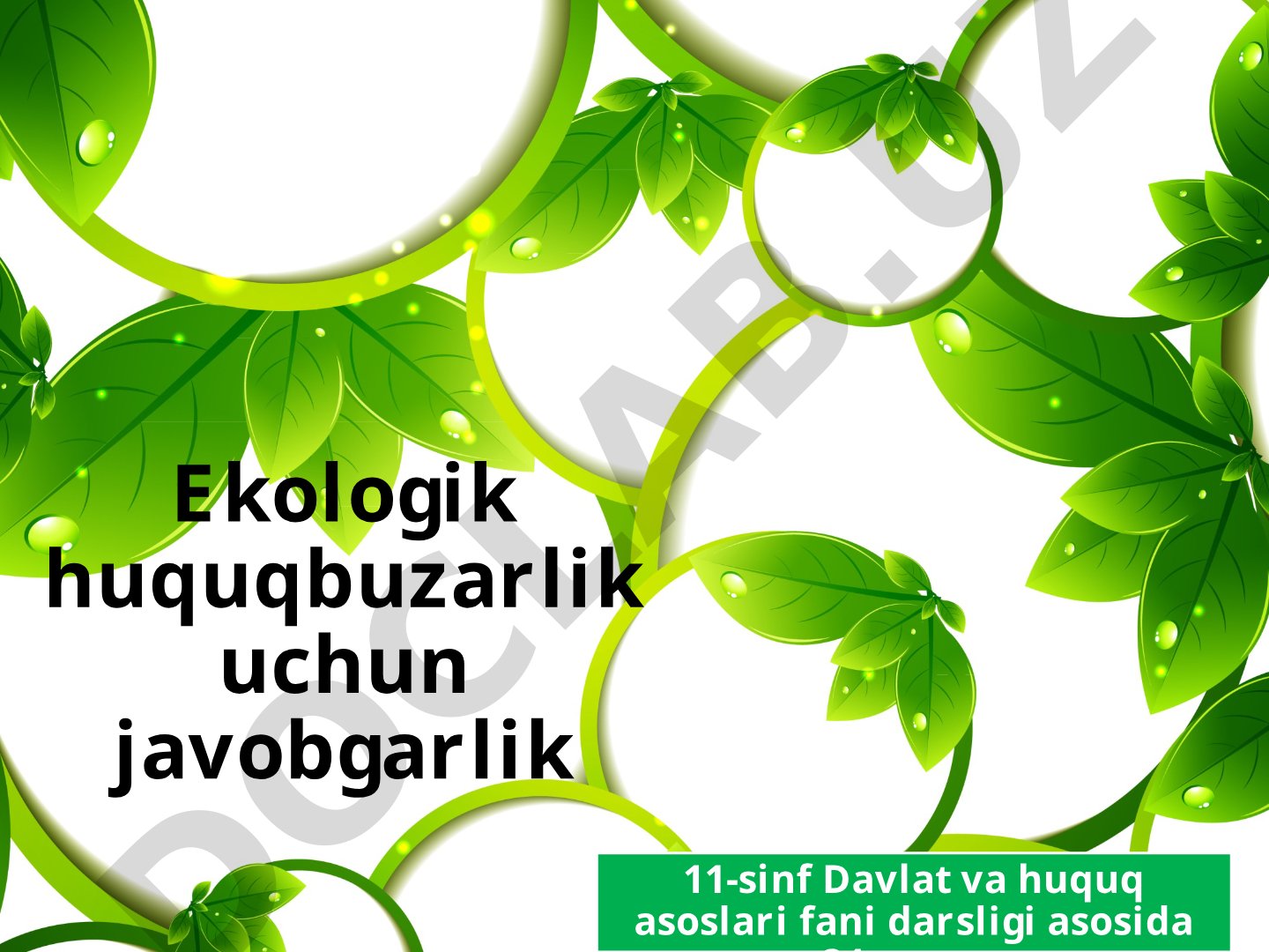 Ekologik huquqbuzarlik uchun javobgarlik