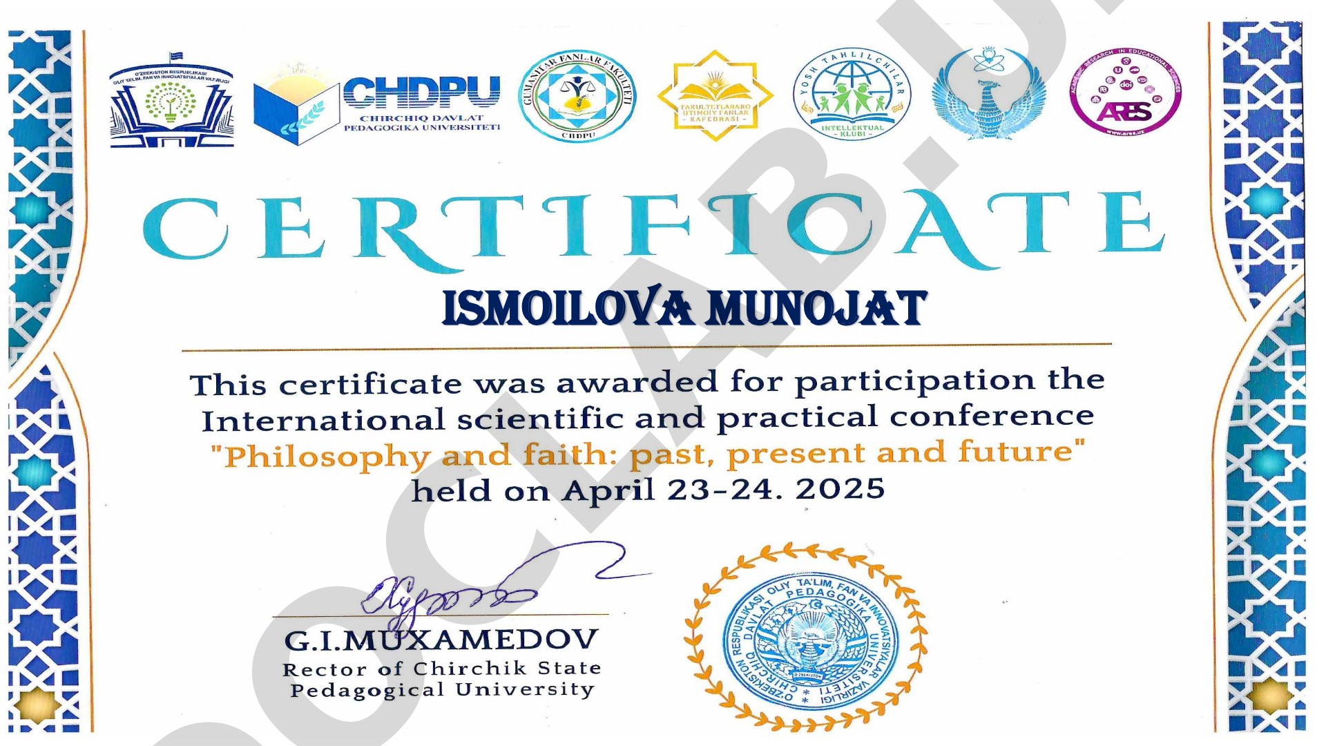 Ismoilova Munojat