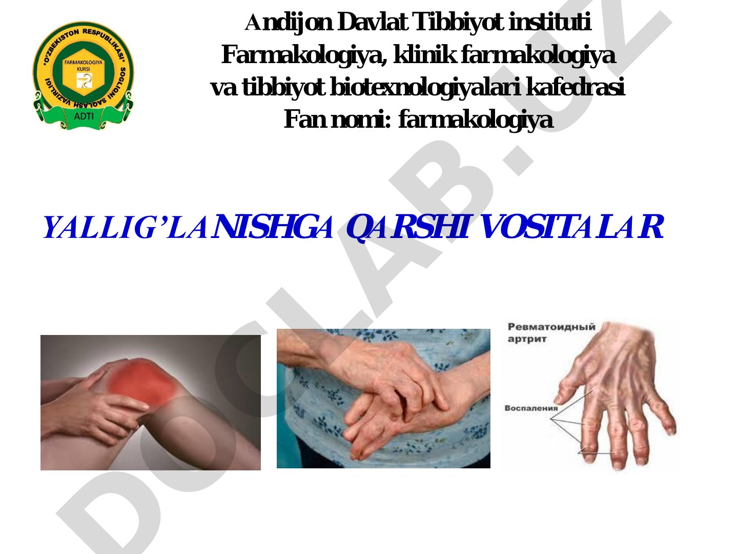 Yallig'lanishga qarshi vositalar