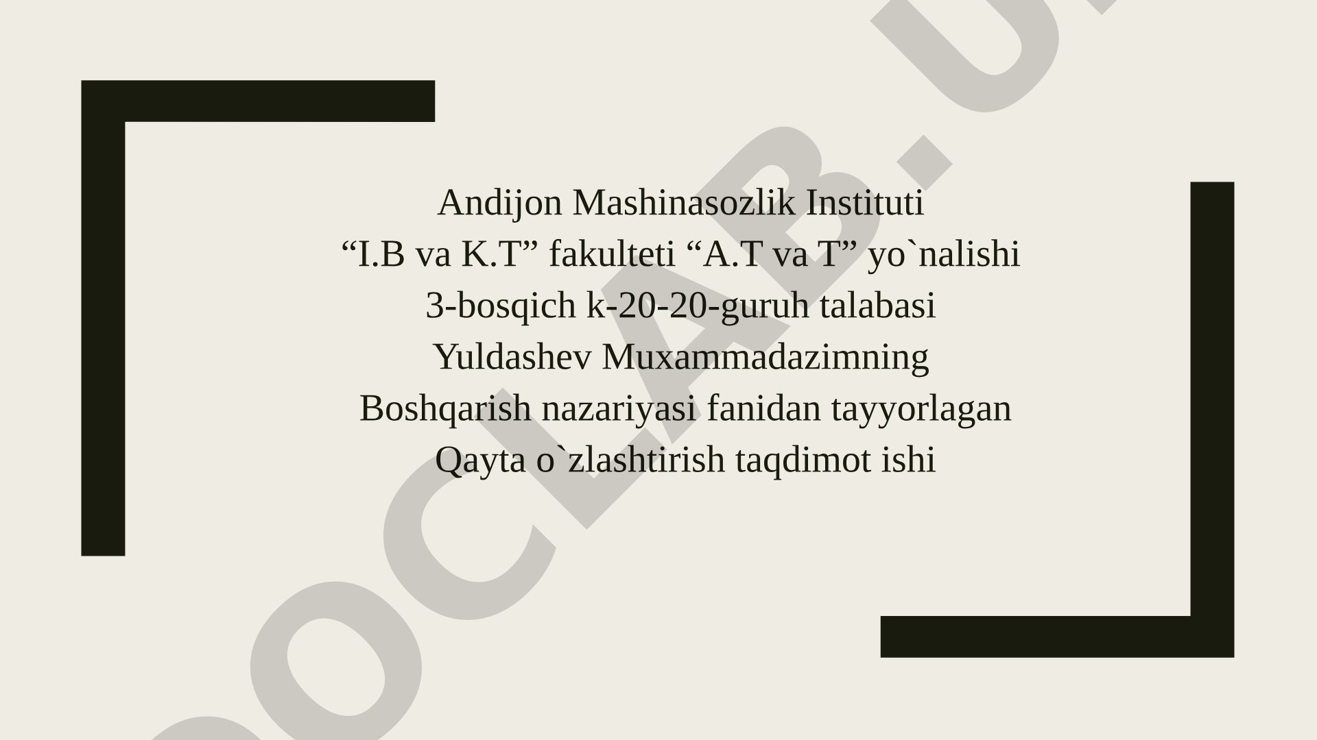 Xavf-xatarlarni boshqarish va ularni tahlil qilish