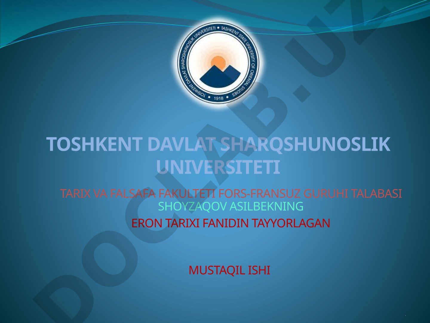 Eronga yevropaliklarning kirib kelishi