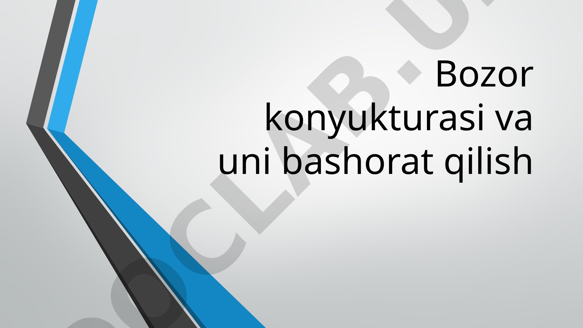 Bozor konyukturasi va uni bashorat qilish