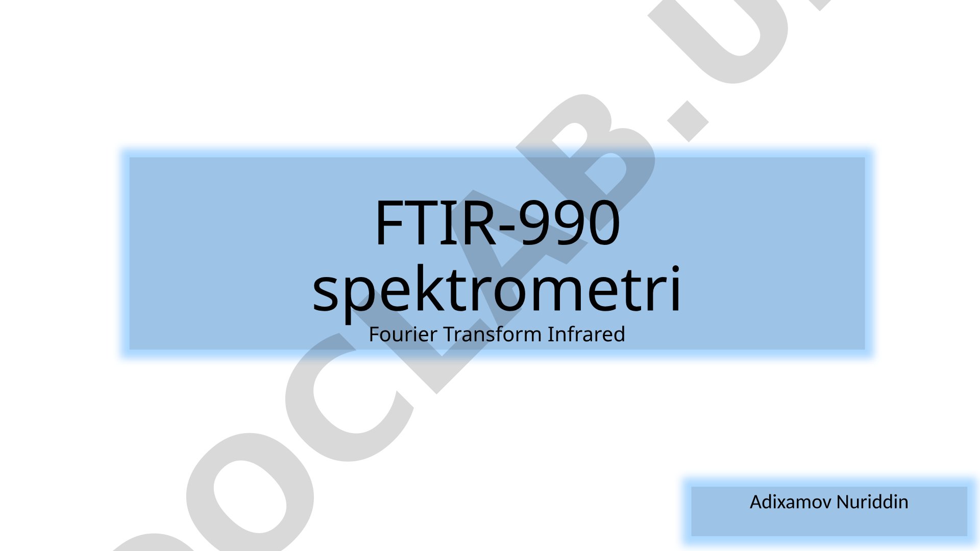 FTIR-990 spektrometri tavsifi va ishlash prinsipi