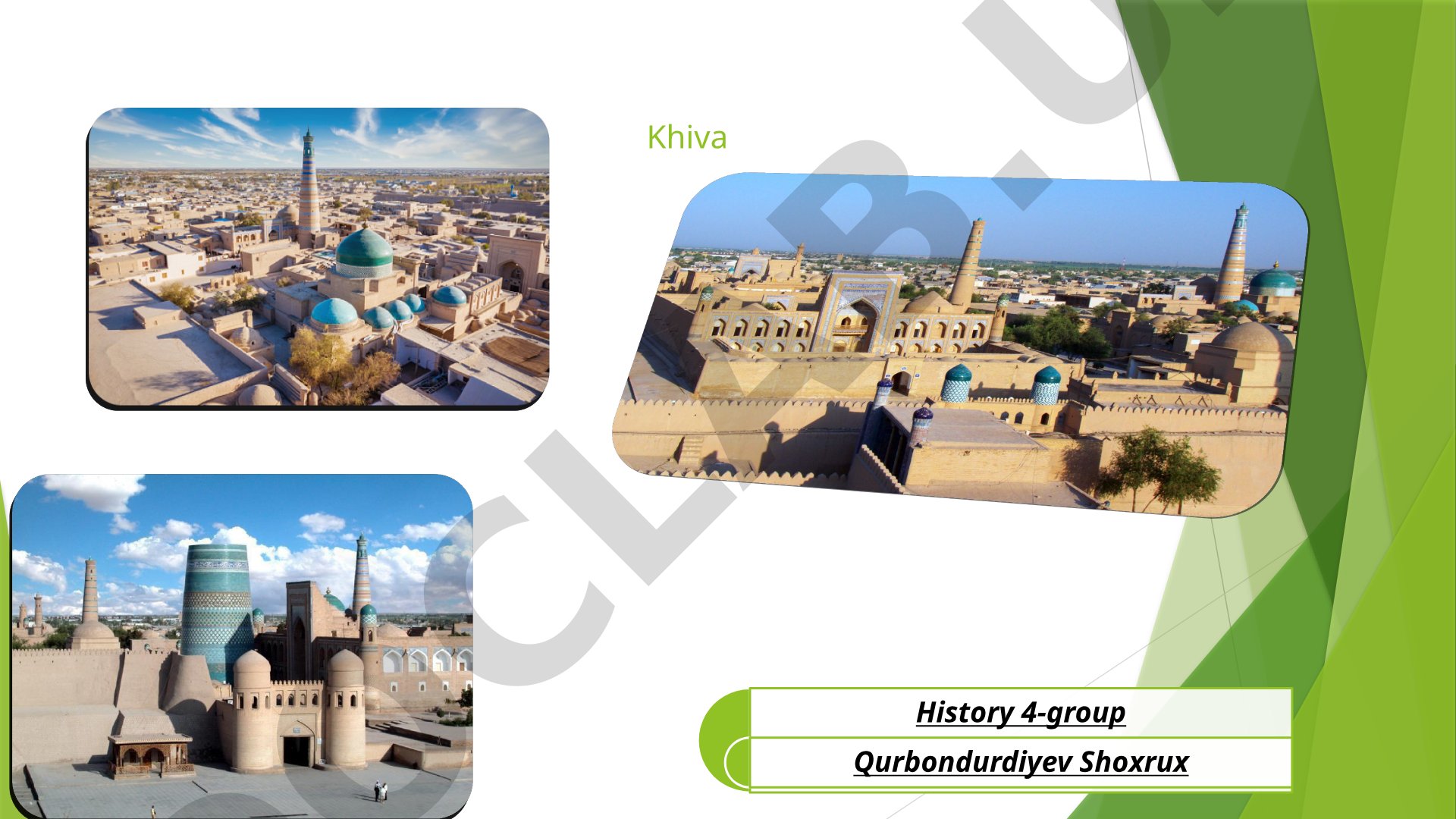 Overview of Khiva's history from ancient times to Soviet rule