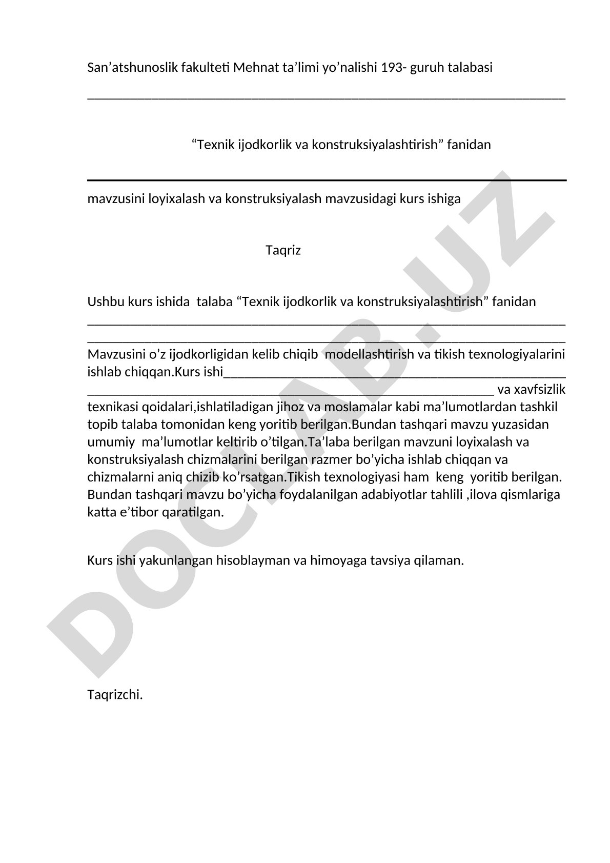 Loyixalash va konstruksiyalashtirish