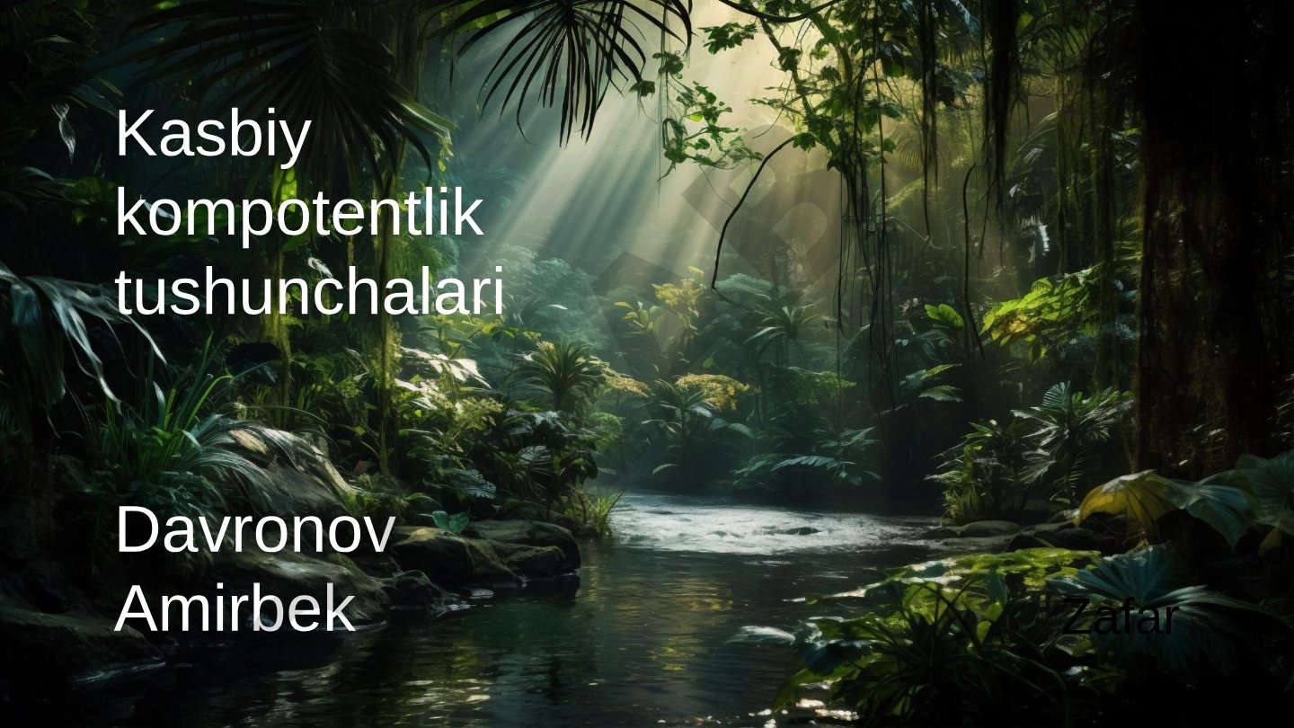Kasbiy kompetentlik tushunchalari