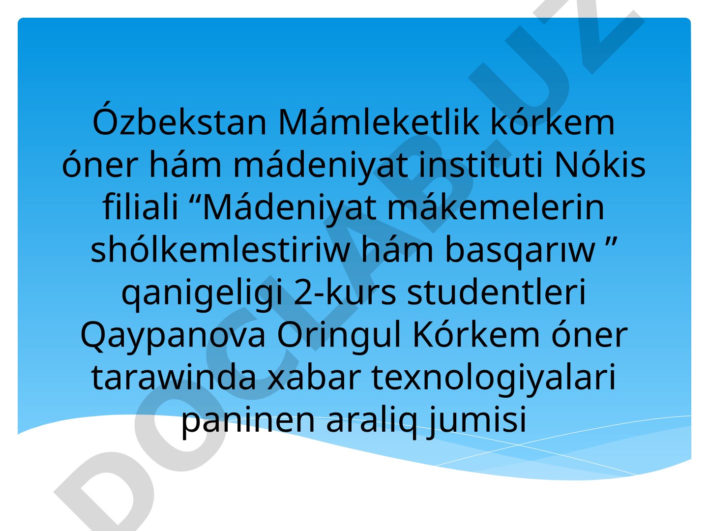 Zamanagoy multimediyali kompyuterler, olardin texnikalıq ham programmalıq táliymatı