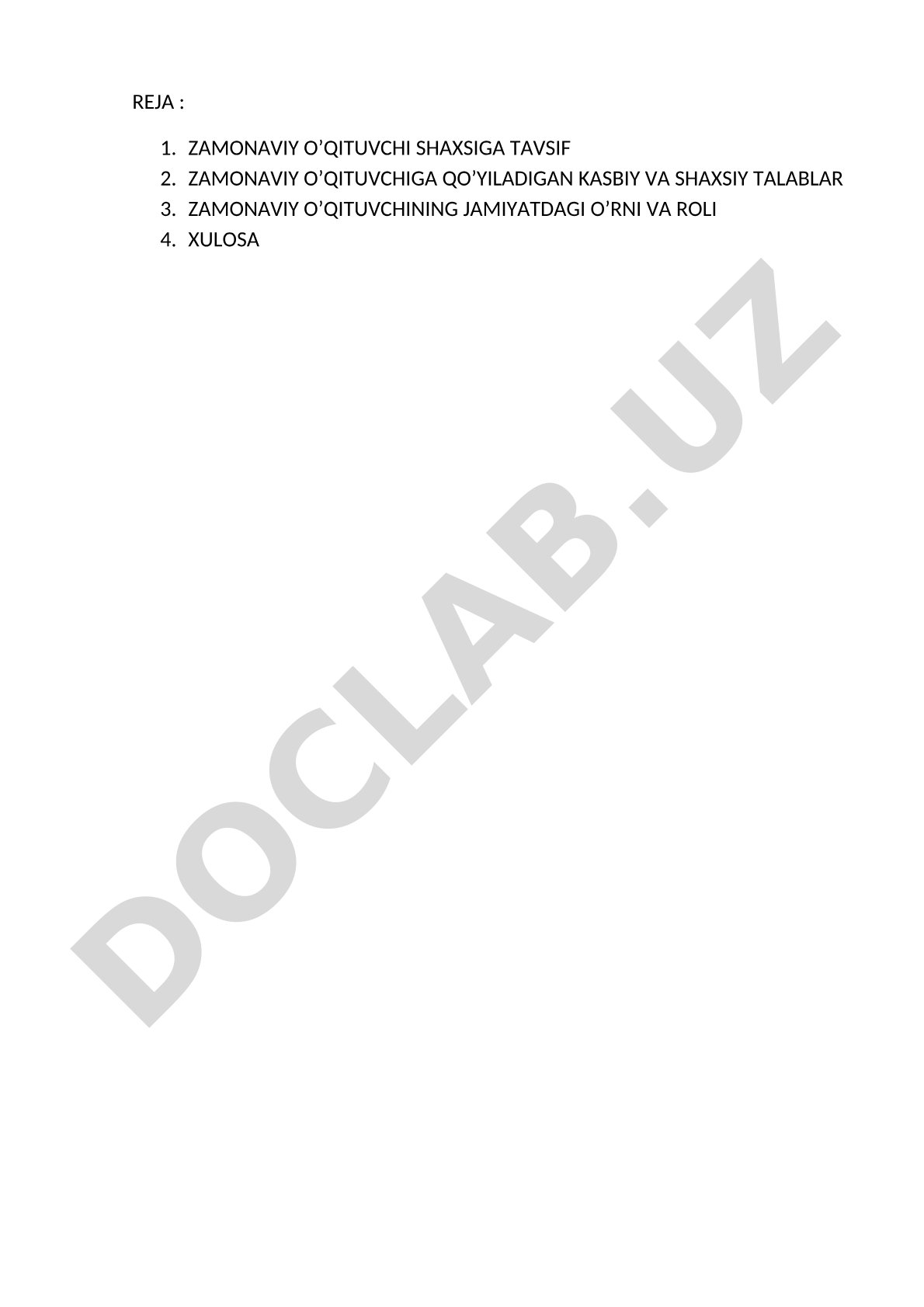 Zamonaviy o'qituvchi shaxsiga tavsif