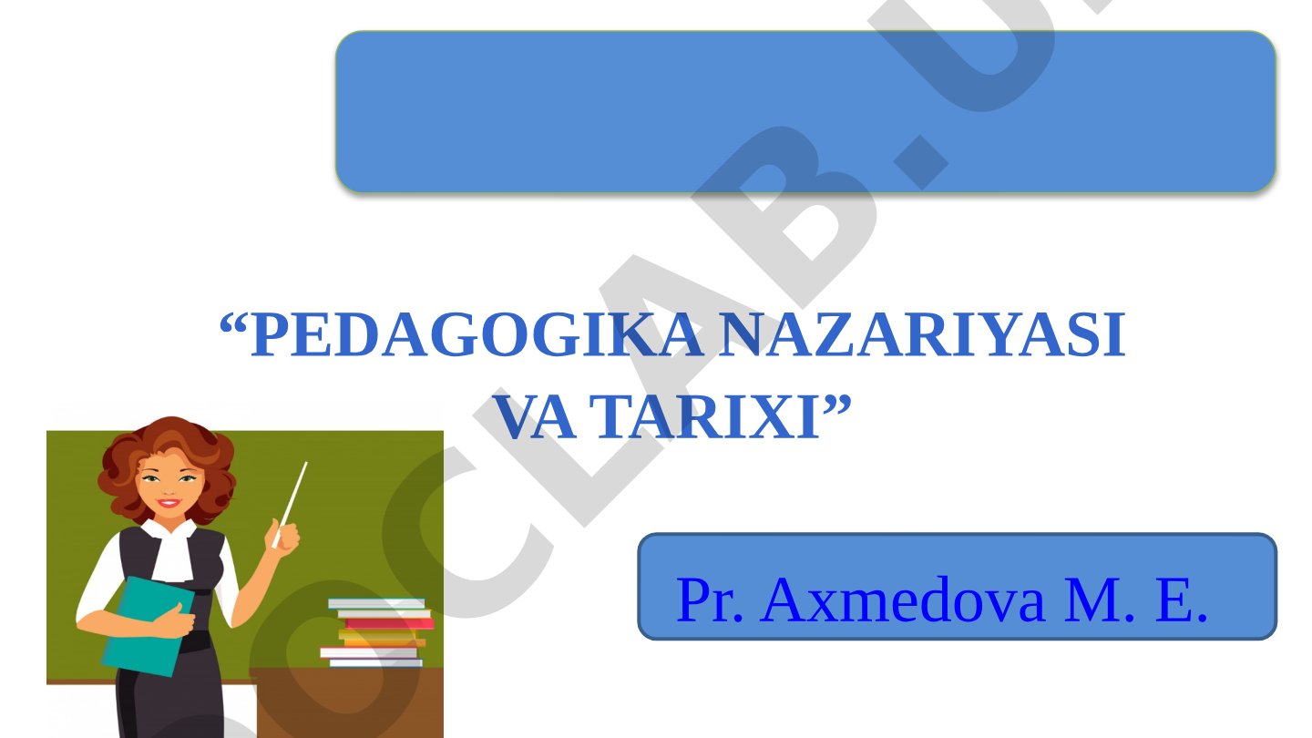 Pedagogika nazariyasi, pedagogika fani uning predmeti, metodologiyasi ilmiy-tadqiqot obekti O‘zbekiston Respublikasi ta’lim tizimi