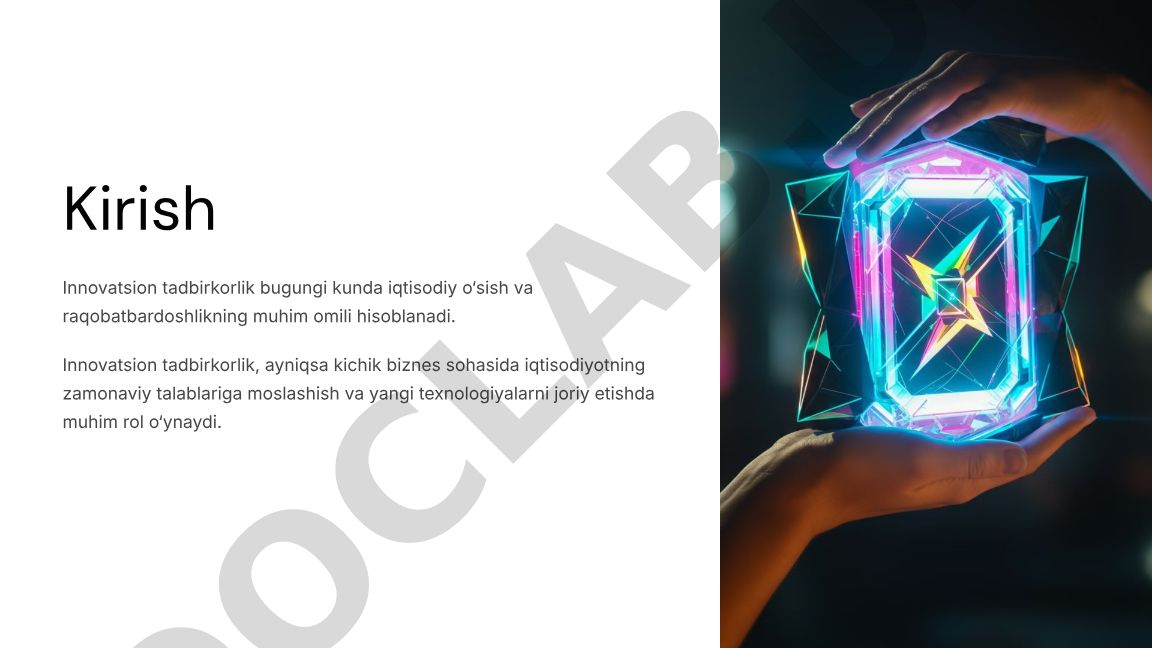Innovatsion tadbirkorlikning iqtisodiy o'sishga ta'siri va milliy innovatsiya tizimi