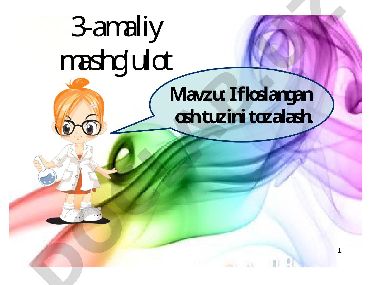 Kimyoviy jihozlar, aralashmalar tarkibi va ularni ajratish usullari haqida