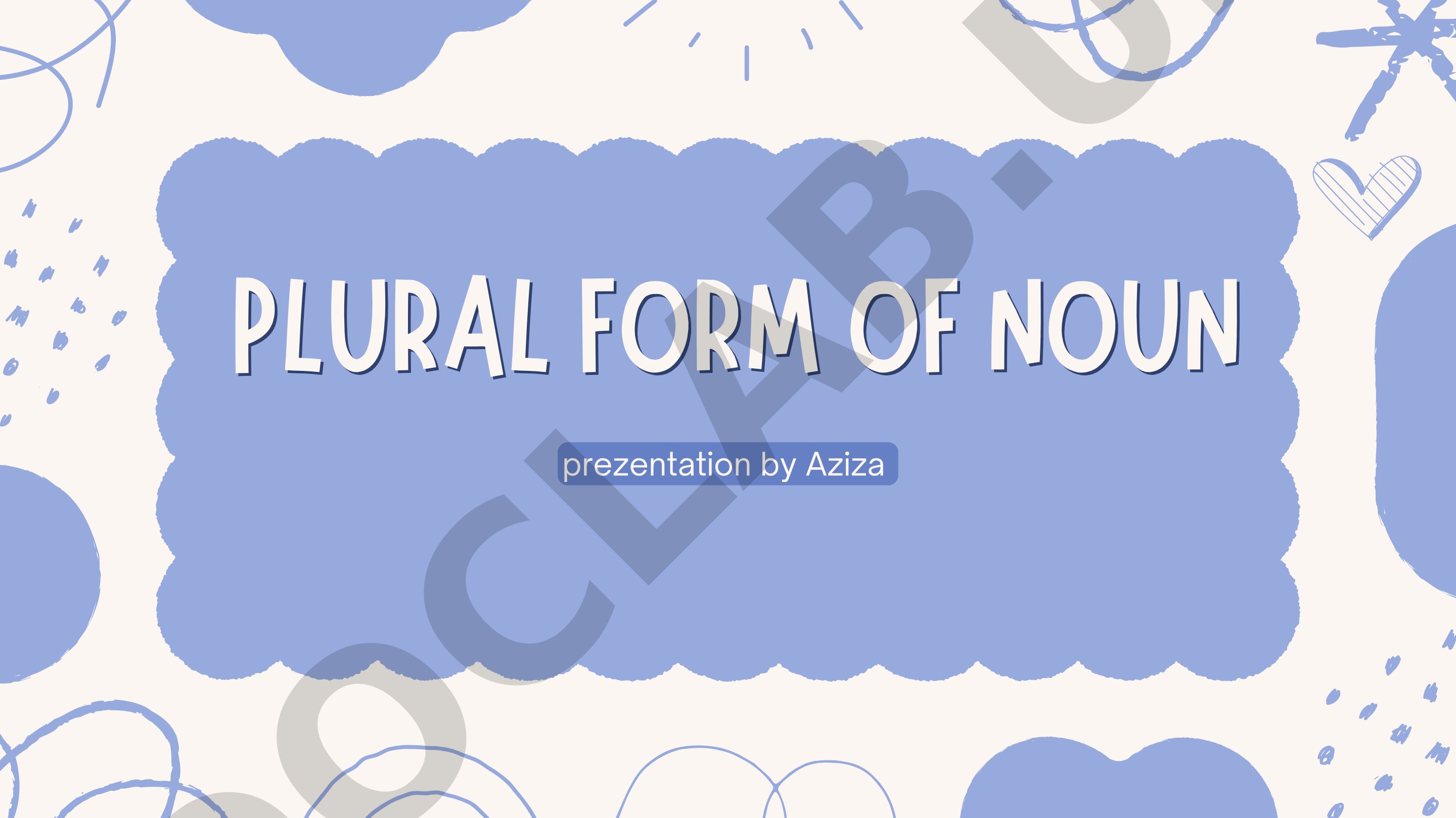 Plural Form of Noun