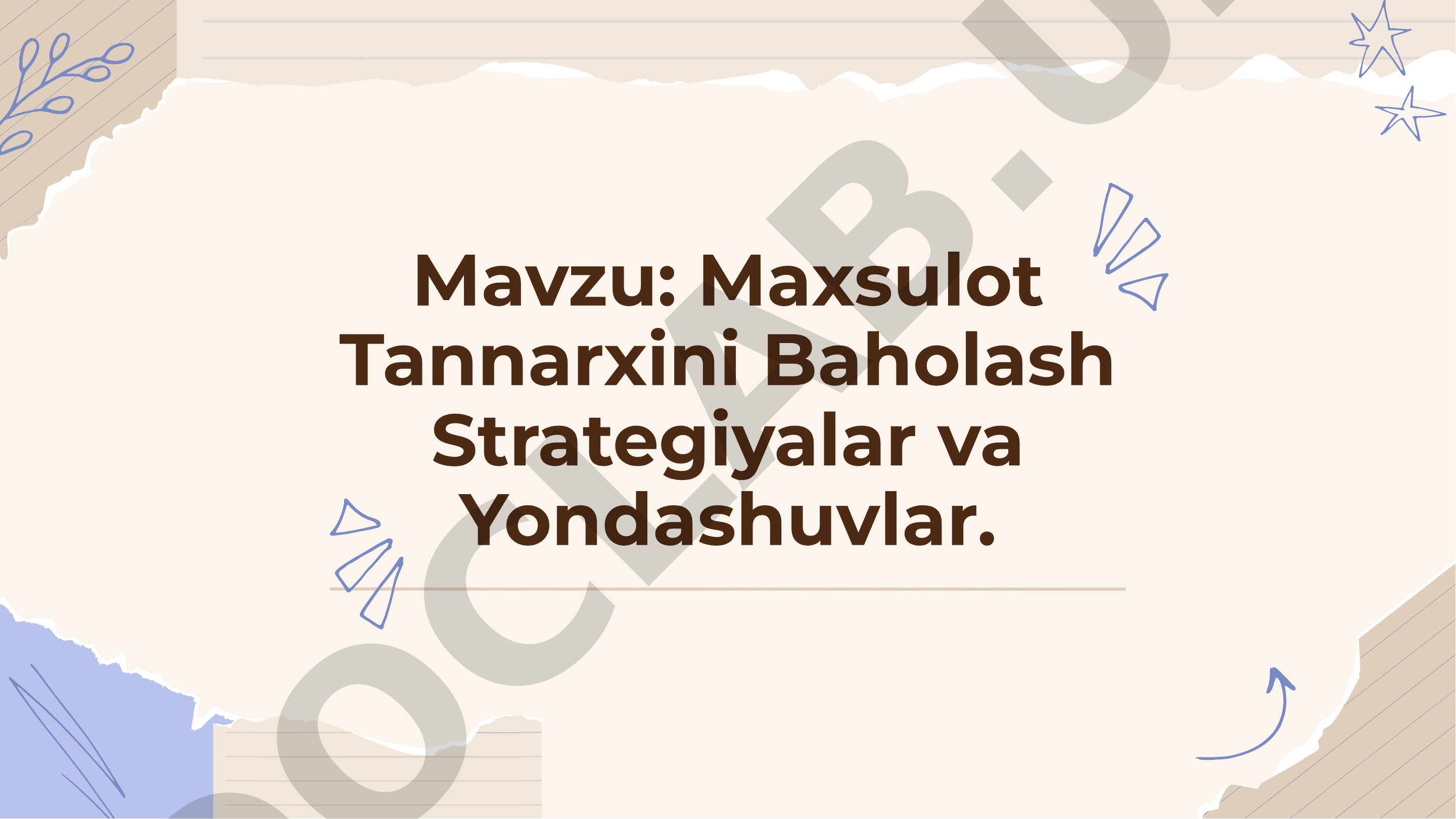 Maxsulot Tannarxini Baholash Strategiyalar va Yondashuvlar
