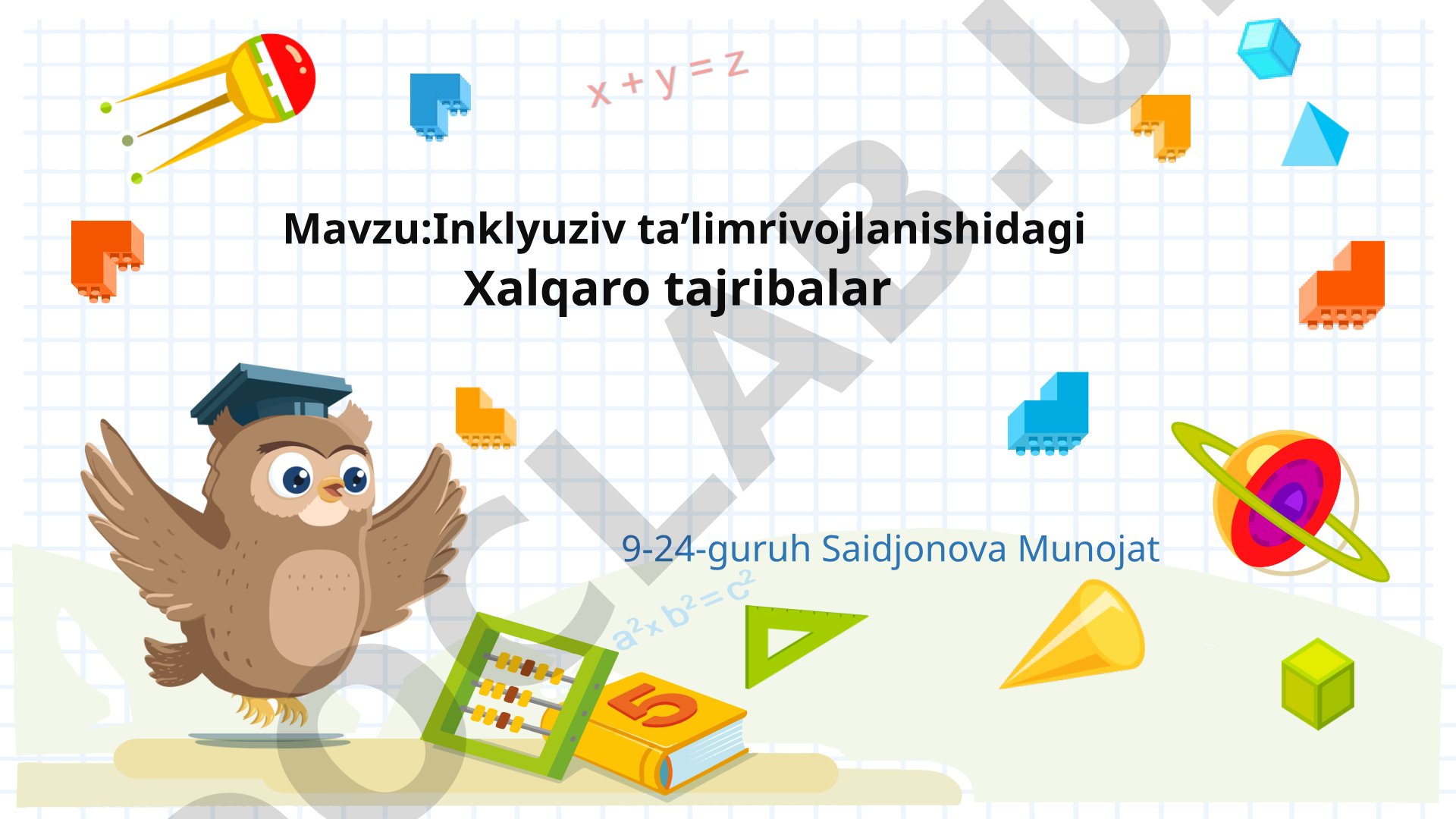 Inklyuziv ta'lim rivojlanishidagi Xalqaro tajribalar