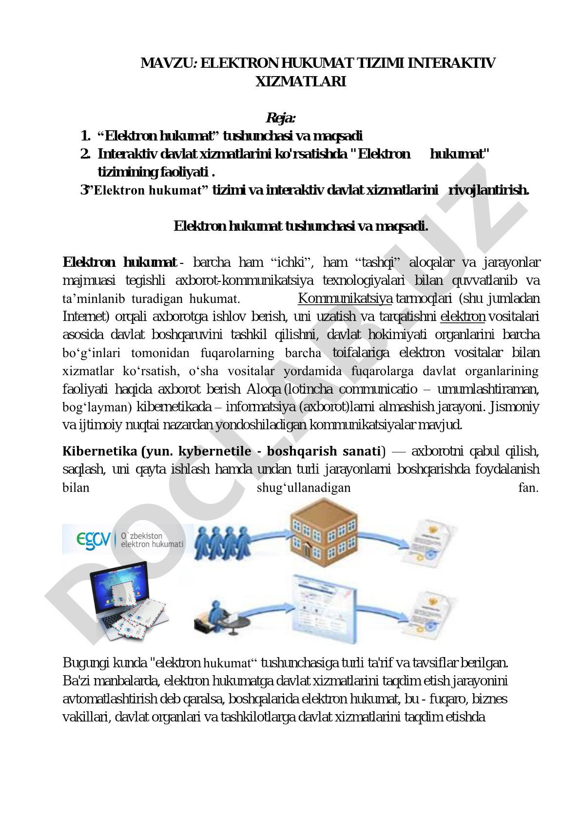 Elektron hukumat tizimi interaktiv xizmatlari