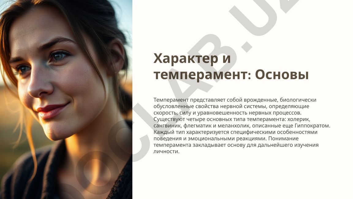Характер и темперамент: основные понятия и типы