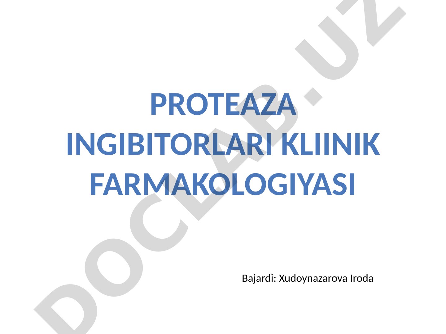 Proteaza ingibitorlari Kliinik farmakologiyasi