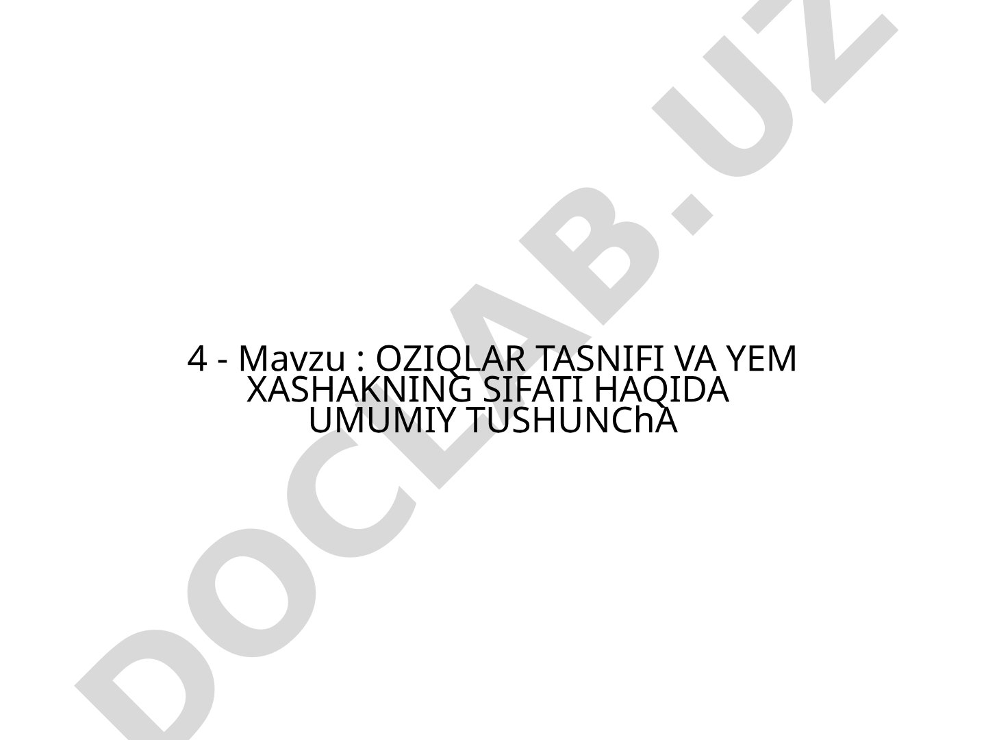 Mavzu noma'lum