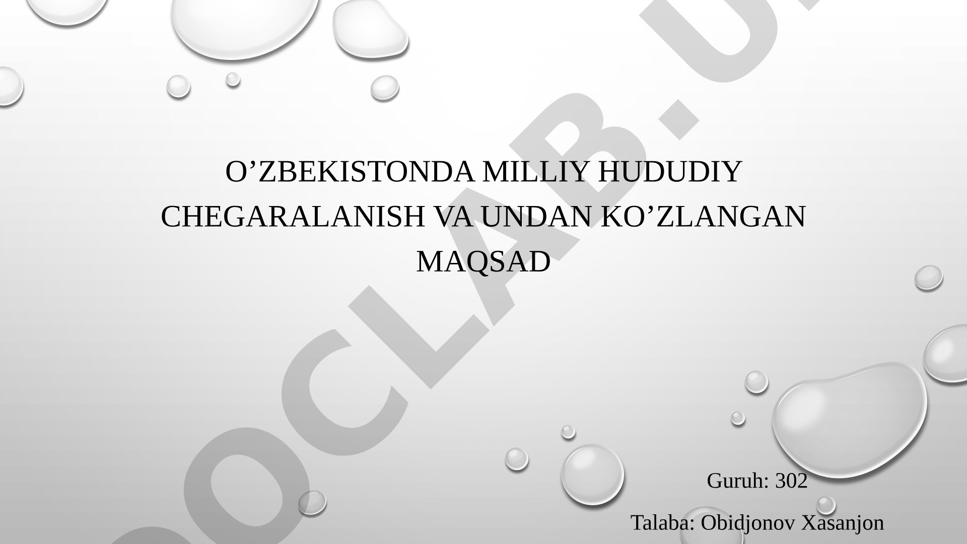 O’zbekistonda milliy hududiy chegaralanish va undan ko’zlangan maqsad